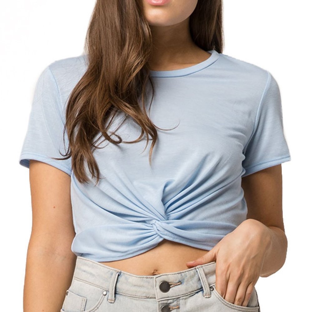 Light Blue Crop Top